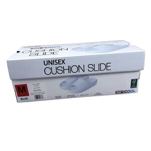 32 COOL Shoes Womens Size 9.5 Blue Slide Sandals Cushioned Lightweight